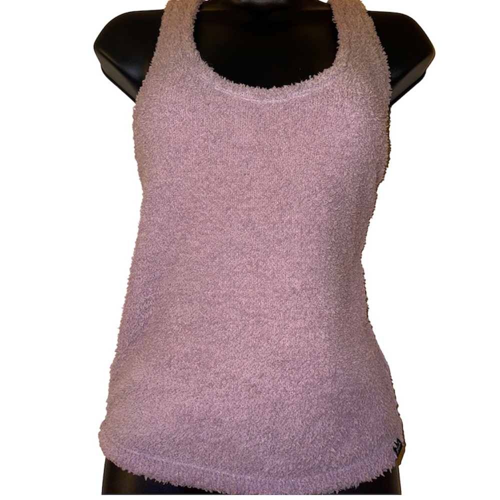 PINK pink fuzzy tank top